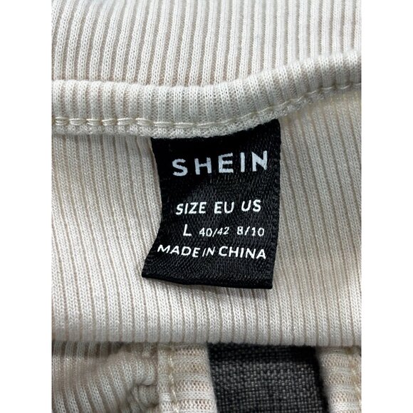 Shein Womens Beige Striped Corset Crop Top - Picture 4 of 8